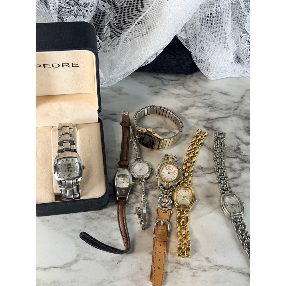 7 WOMENS WATCHES~ EATON, SWERVE, ANNE KLEIN & MORE FOR PARTS ONLY (2996)